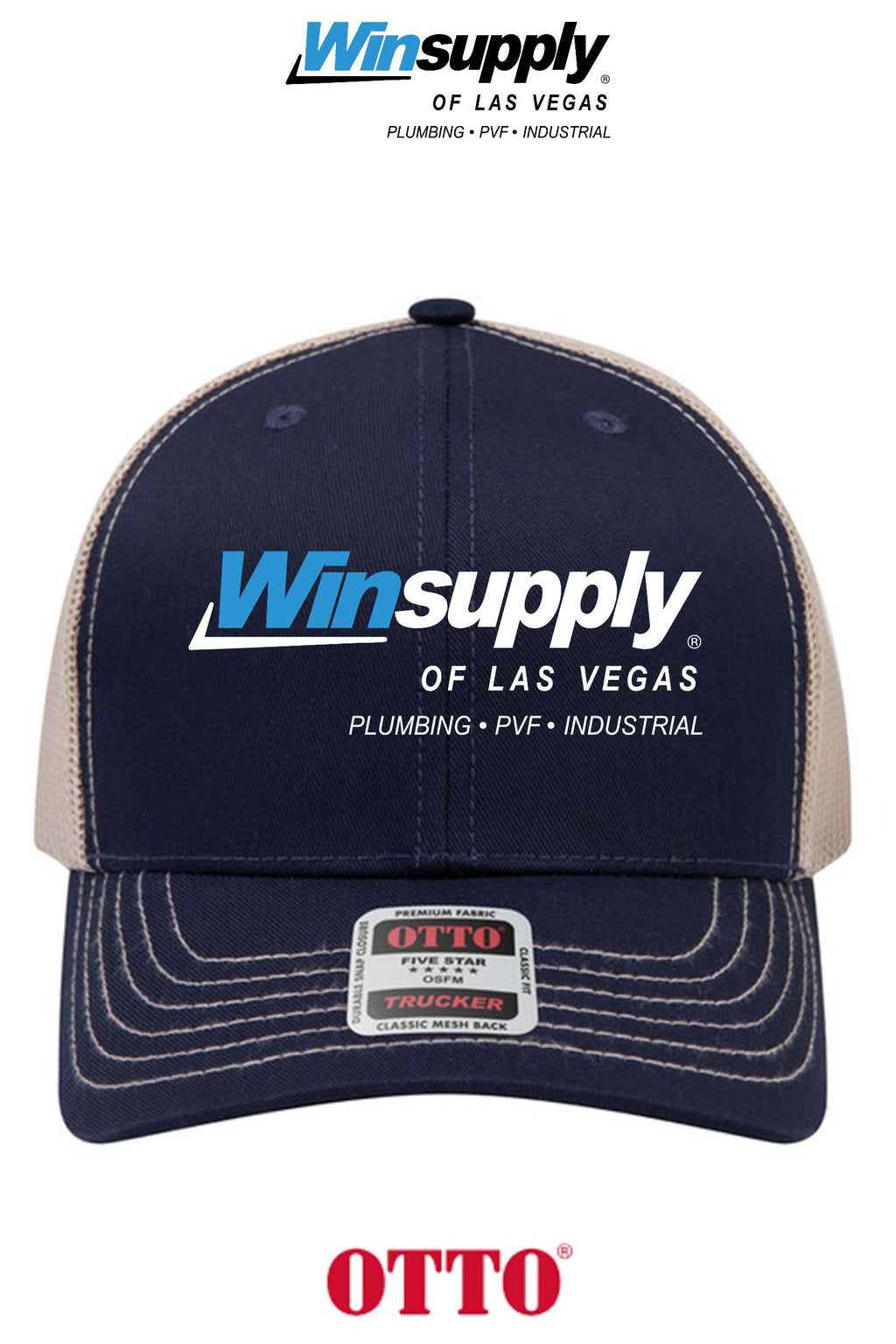 **BULK BUY SPECIAL** OTTO CAP® 6 Panel Mid Profile Mesh Back Trucker Hat - Winsupply of Las Vegas