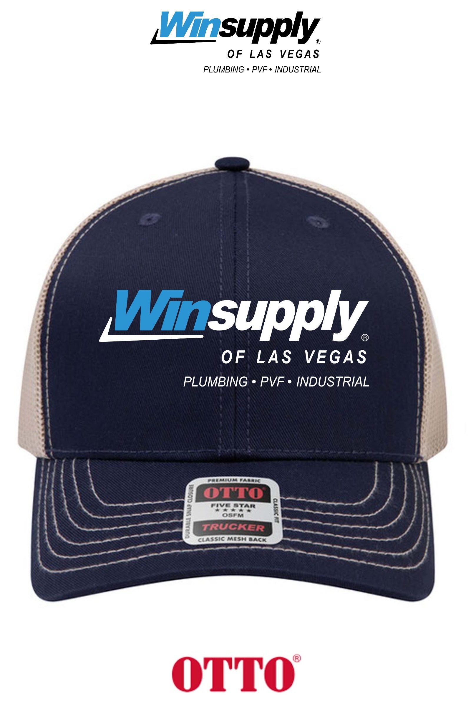 **BULK BUY SPECIAL** OTTO CAP® 6 Panel Mid Profile Mesh Back Trucker Hat - Winsupply of Las Vegas