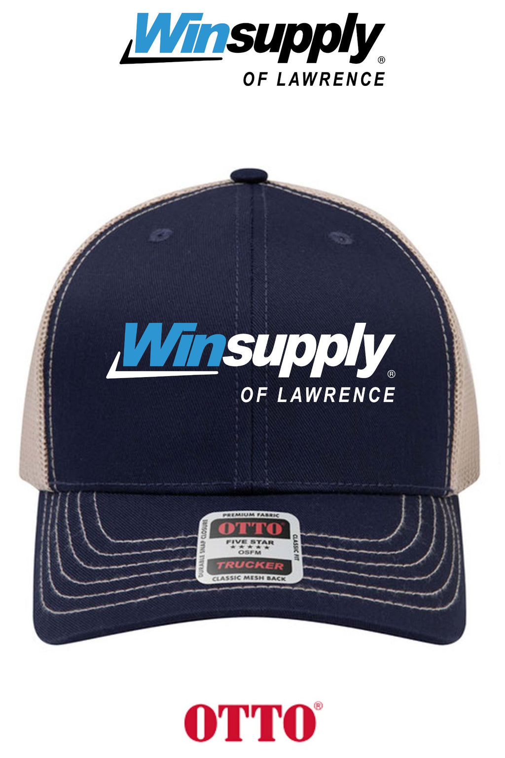 **BULK BUY SPECIAL** OTTO CAP® 6 Panel Mid Profile Mesh Back Trucker Hat - Winsupply of Lawrence