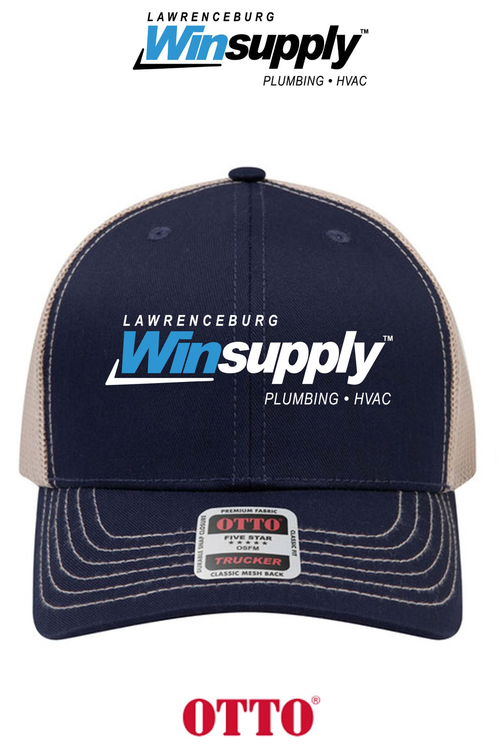 **BULK BUY SPECIAL** OTTO CAP® 6 Panel Mid Profile Mesh Back Trucker Hat - Lawrenceburg Winsupply