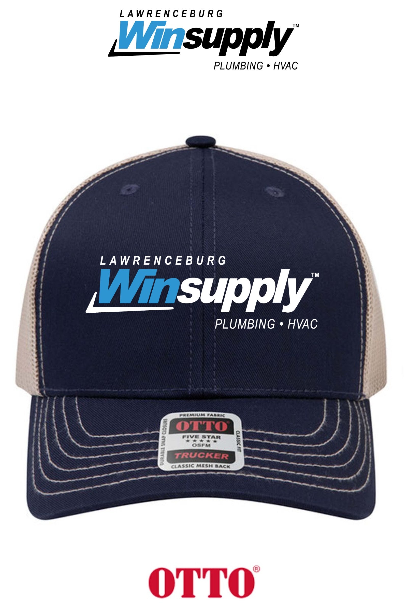 **BULK BUY SPECIAL** OTTO CAP® 6 Panel Mid Profile Mesh Back Trucker Hat - Lawrenceburg Winsupply