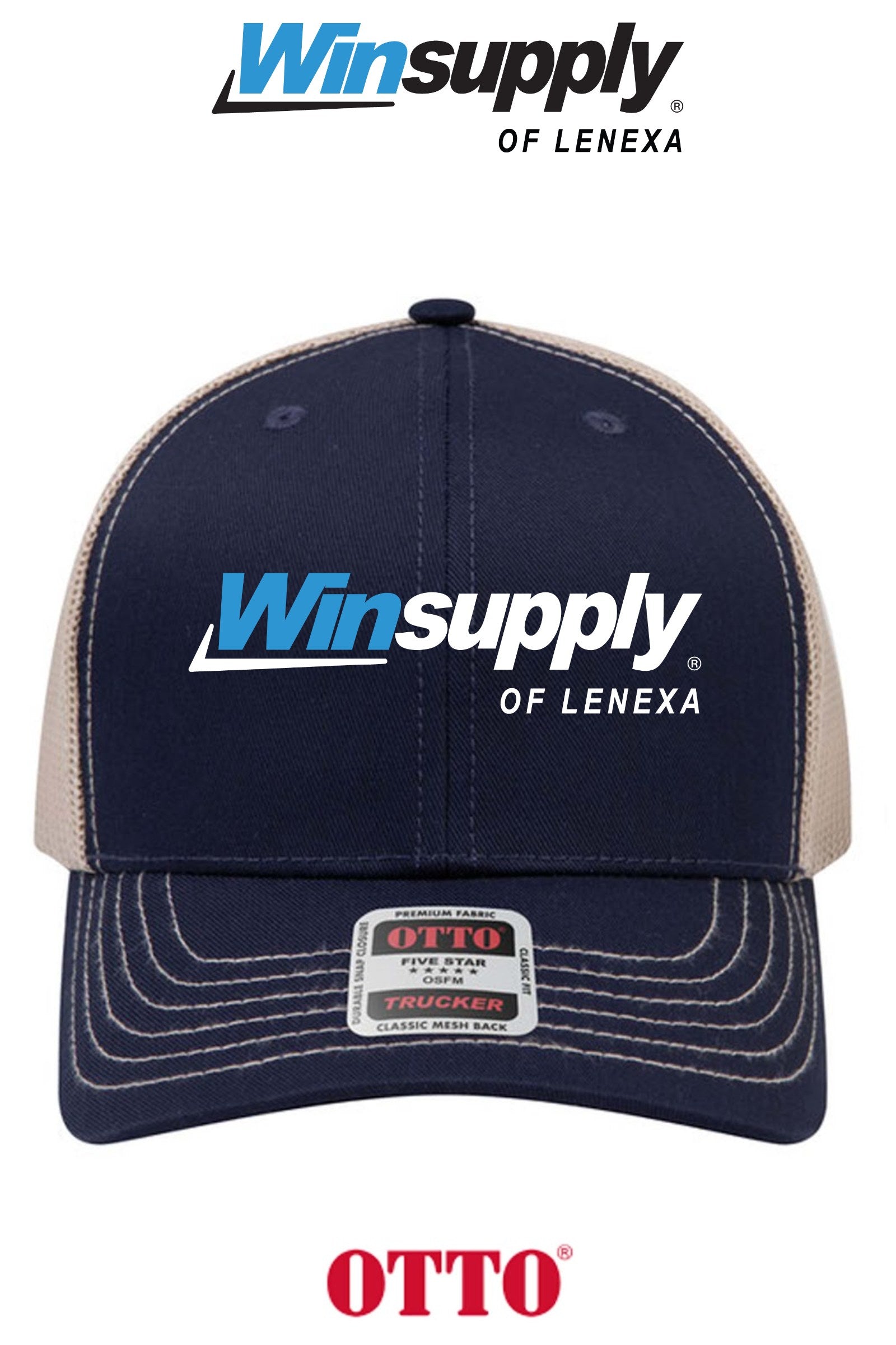 **BULK BUY SPECIAL** OTTO CAP® 6 Panel Mid Profile Mesh Back Trucker Hat - Winsupply of Lenexa