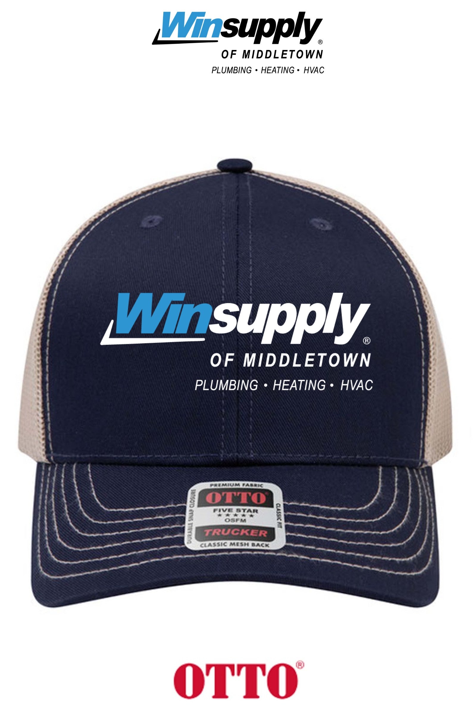 **BULK BUY SPECIAL** OTTO CAP® 6 Panel Mid Profile Mesh Back Trucker Hat - Winsupply of Middletown