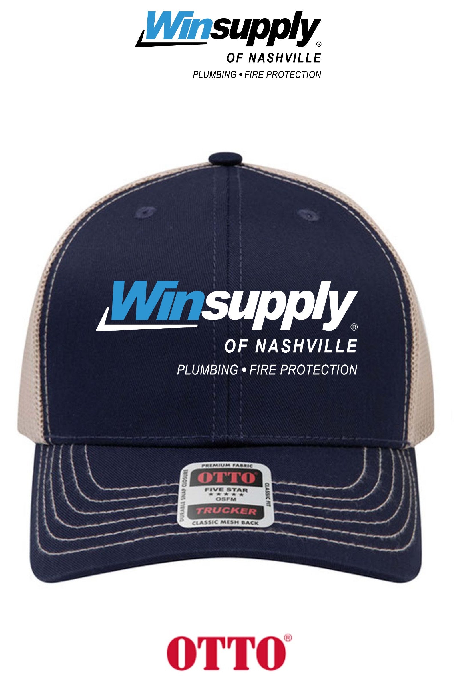 **BULK BUY SPECIAL** OTTO CAP® 6 Panel Mid Profile Mesh Back Trucker Hat - Winsupply of Nashville