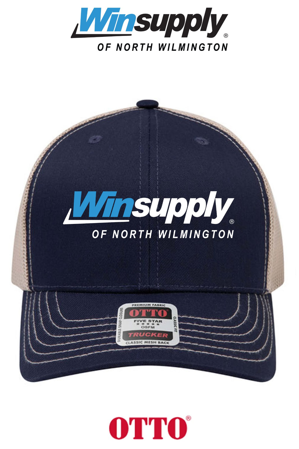 **BULK BUY SPECIAL** OTTO CAP® 6 Panel Mid Profile Mesh Back Trucker Hat - Winsupply N Wilmington NC