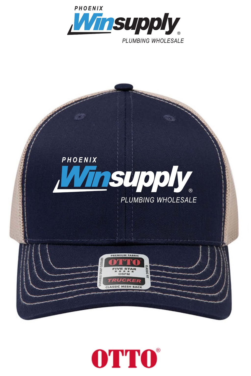 **BULK BUY SPECIAL** OTTO CAP® 6 Panel Mid Profile Mesh Back Trucker Hat - Phoenix Winsupply