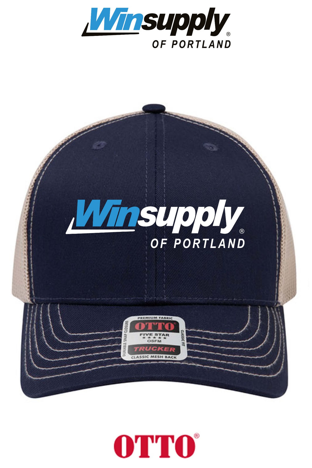 **BULK BUY SPECIAL** OTTO CAP® 6 Panel Mid Profile Mesh Back Trucker Hat - Winsupply of Portland