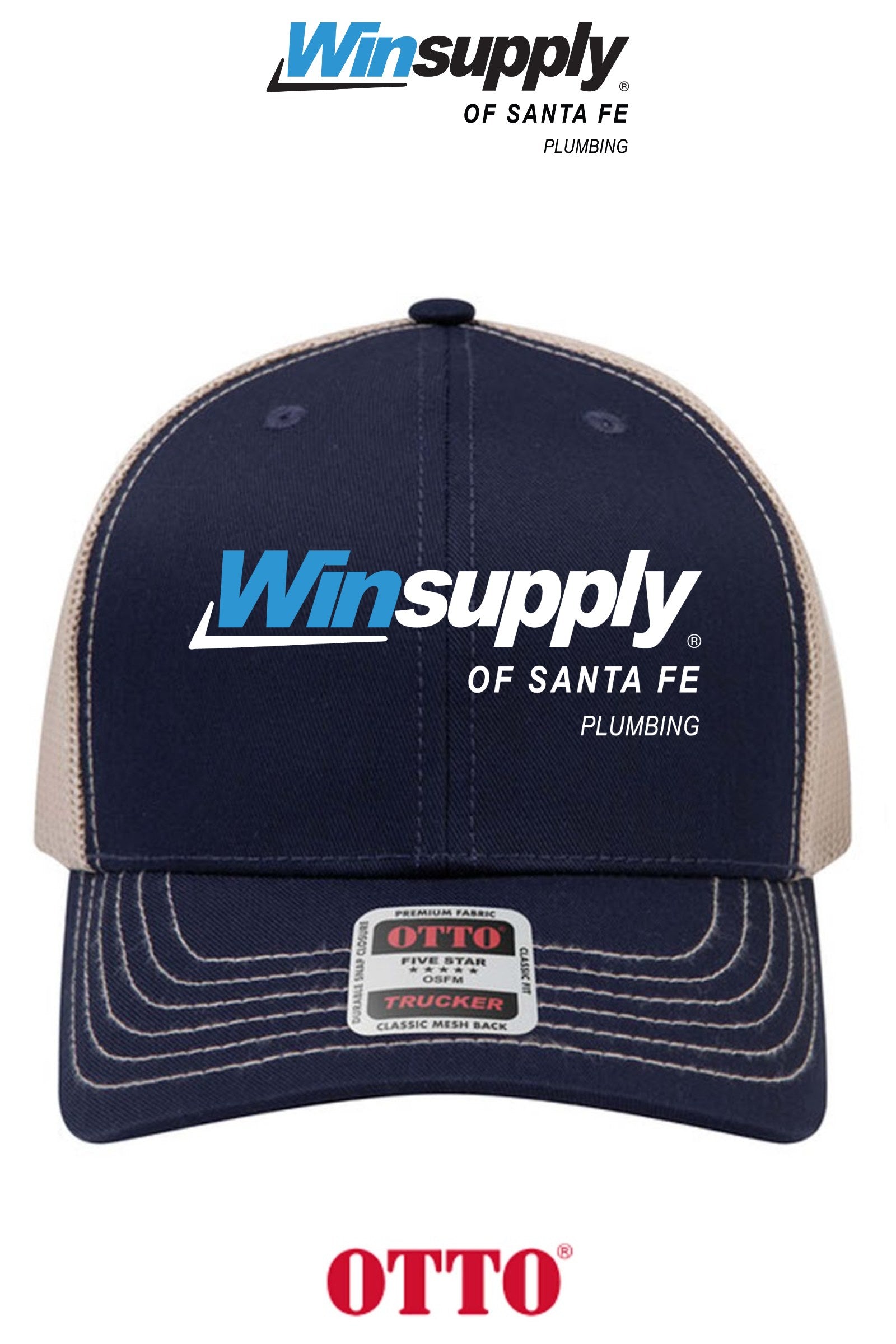**BULK BUY SPECIAL** OTTO CAP® 6 Panel Mid Profile Mesh Back Trucker Hat - Winsupply of Santa Fe