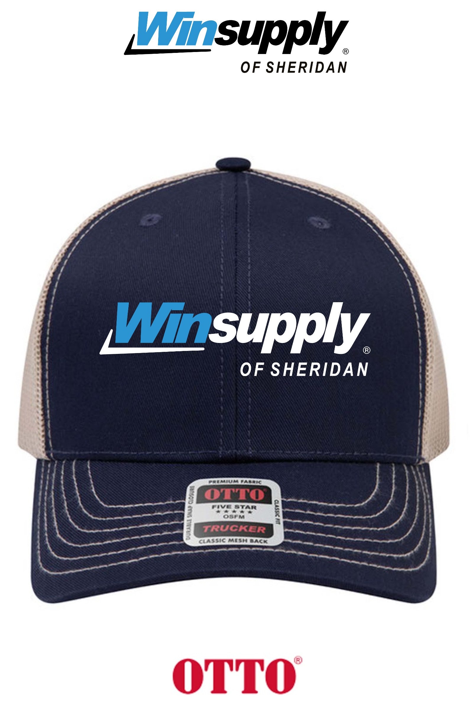 **BULK BUY SPECIAL** OTTO CAP® 6 Panel Mid Profile Mesh Back Trucker Hat - Winsupply of Sheridan