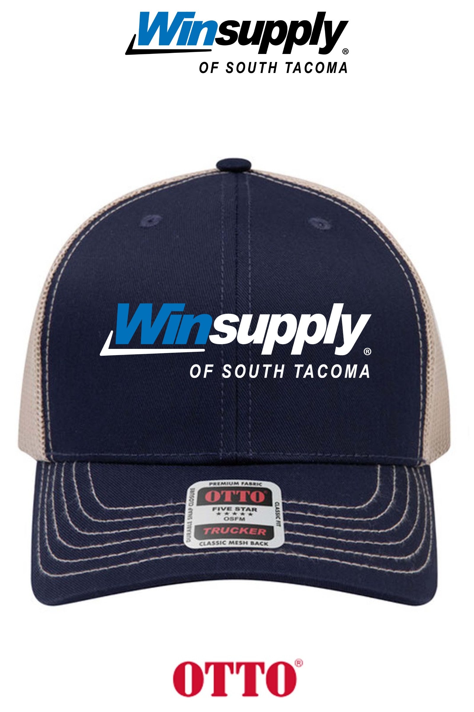 **BULK BUY SPECIAL** OTTO CAP® 6 Panel Mid Profile Mesh Back Trucker Hat - Winsupply of South Tacoma