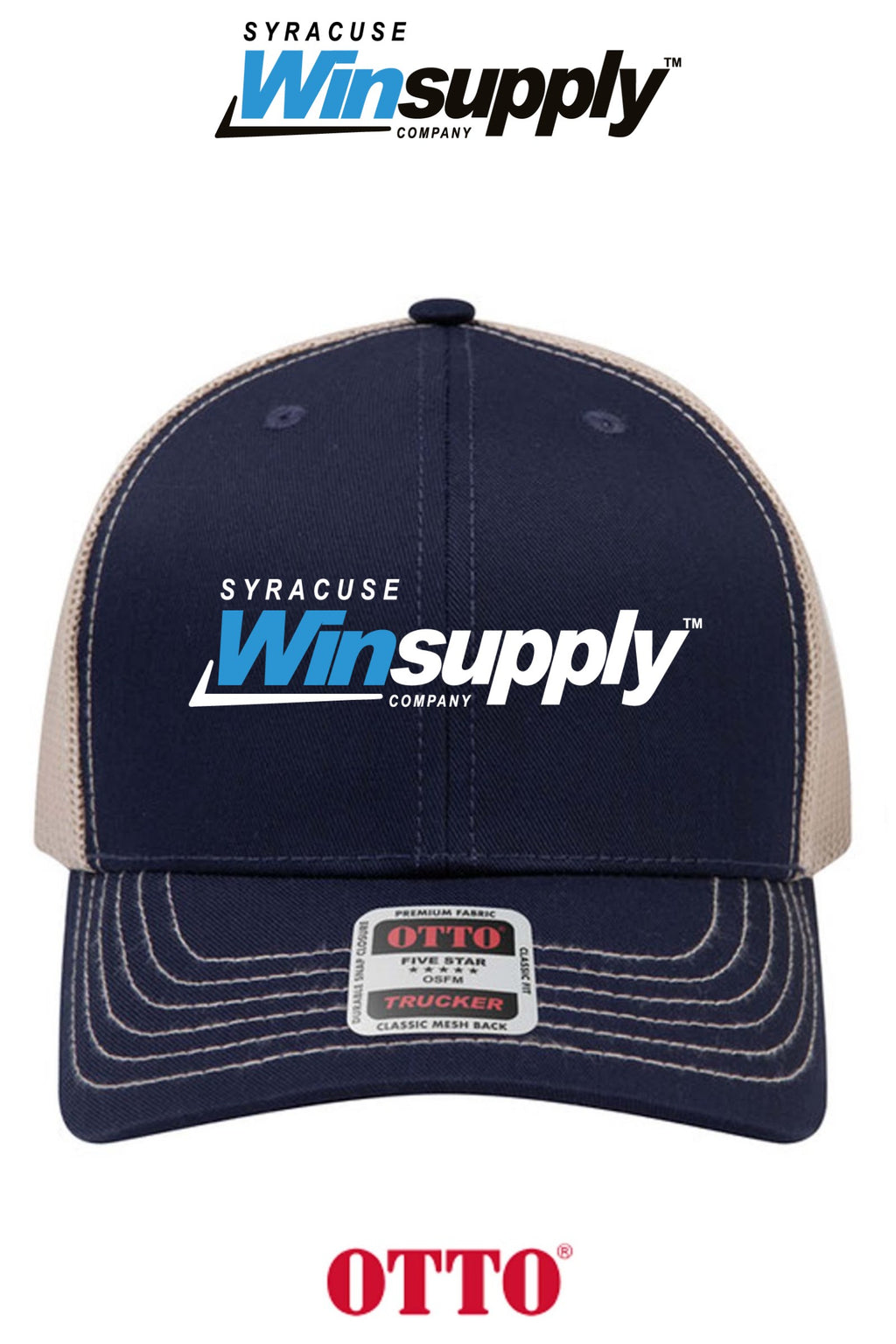 **BULK BUY SPECIAL** OTTO CAP® 6 Panel Mid Profile Mesh Back Trucker Hat - Syracuse Winsupply