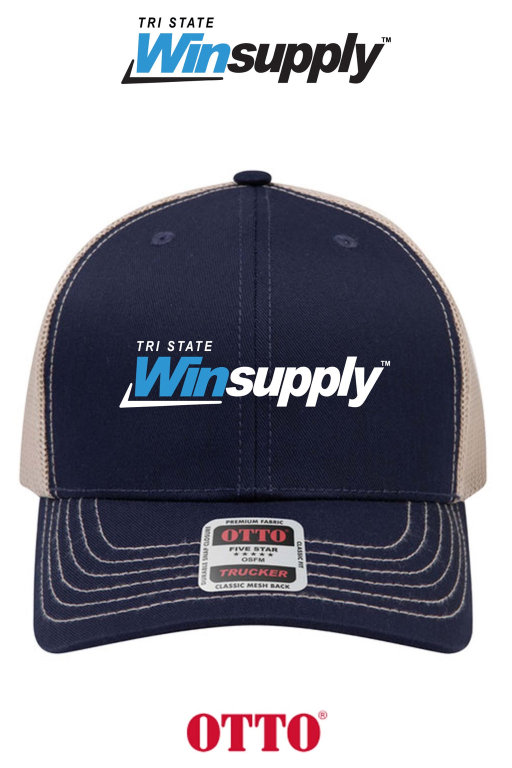 **BULK BUY SPECIAL** OTTO CAP® 6 Panel Mid Profile Mesh Back Trucker Hat - Tri-State Winsupply