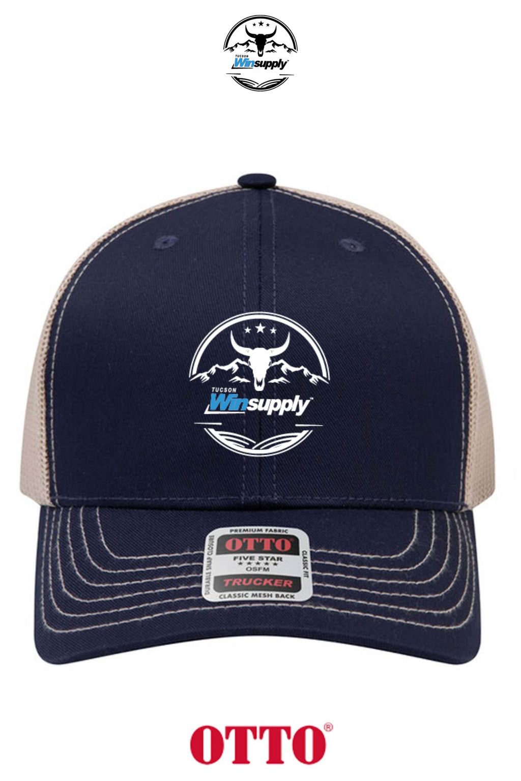 **BULK BUY SPECIAL** OTTO CAP® 6 Panel Mid Profile Mesh Back Trucker Hat - Winsupply Tucson AZ