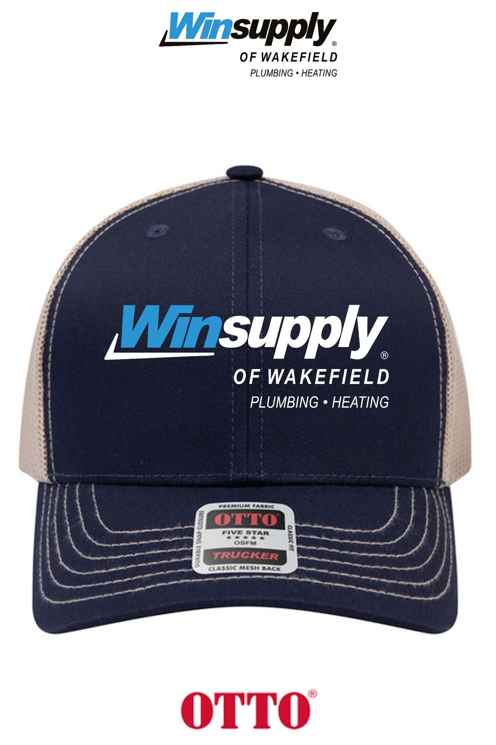 **BULK BUY SPECIAL** OTTO CAP® 6 Panel Mid Profile Mesh Back Trucker Hat - Winsupply of Wakefield