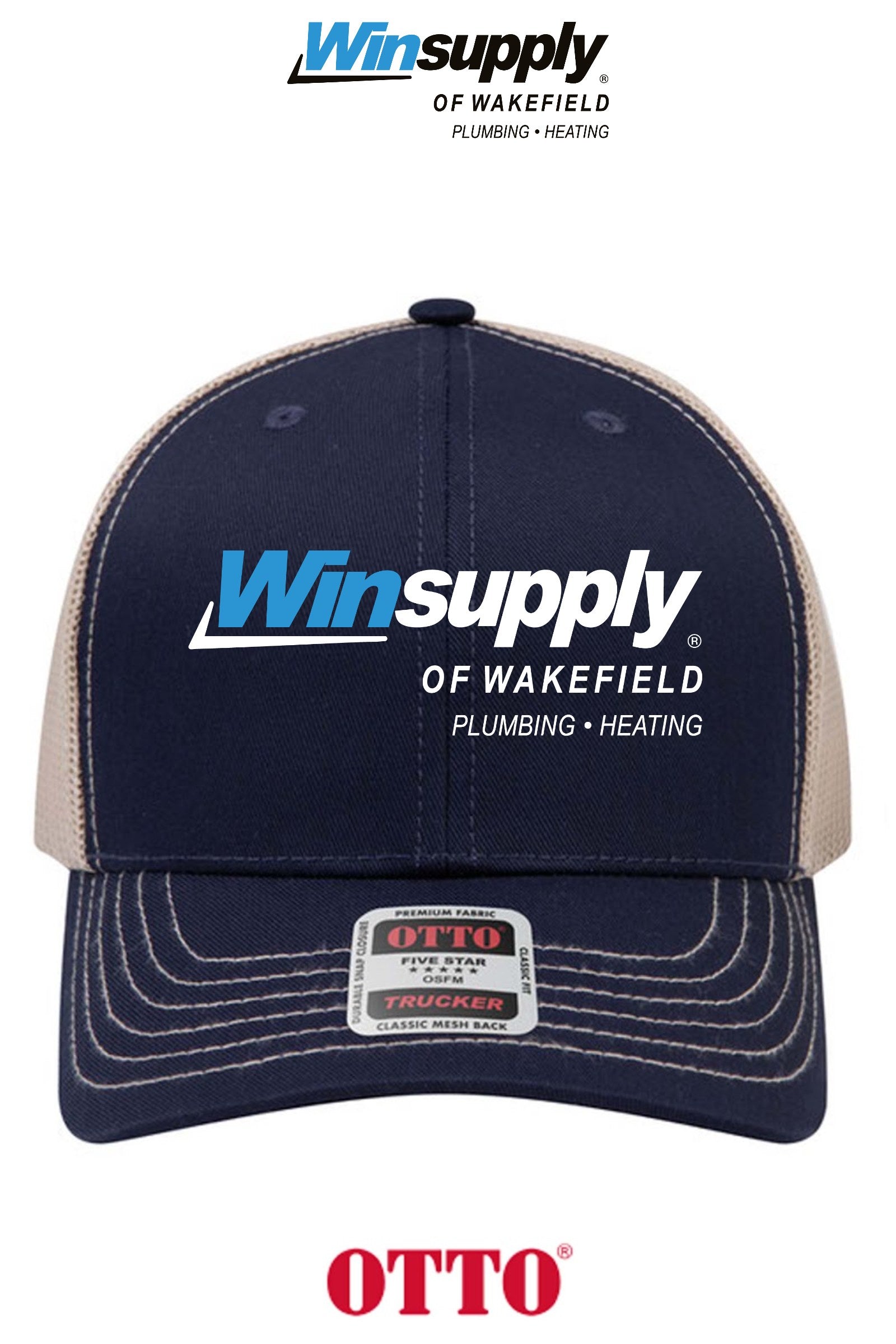 **BULK BUY SPECIAL** OTTO CAP® 6 Panel Mid Profile Mesh Back Trucker Hat - Winsupply of Wakefield