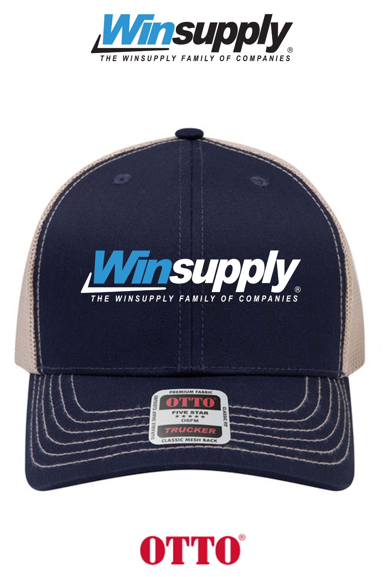 **BULK BUY SPECIAL** OTTO CAP® 6 Panel Mid Profile Mesh Back Trucker Hat - Winsupply of West Hartford