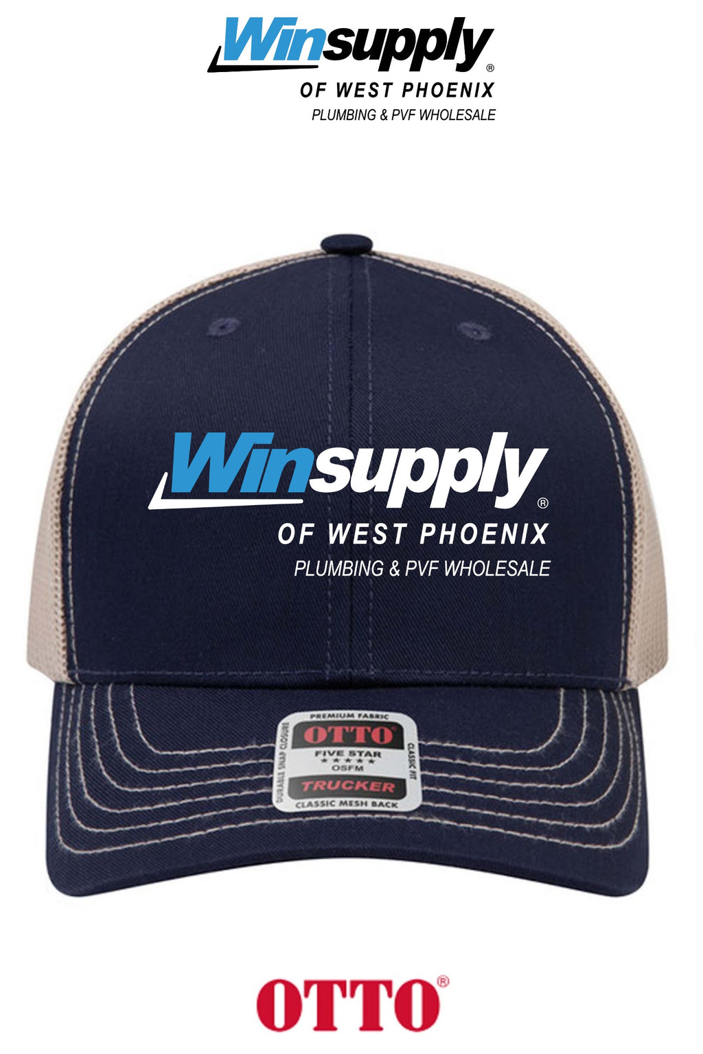 **BULK BUY SPECIAL** OTTO CAP® 6 Panel Mid Profile Mesh Back Trucker Hat - Winsupply of West Phoenix