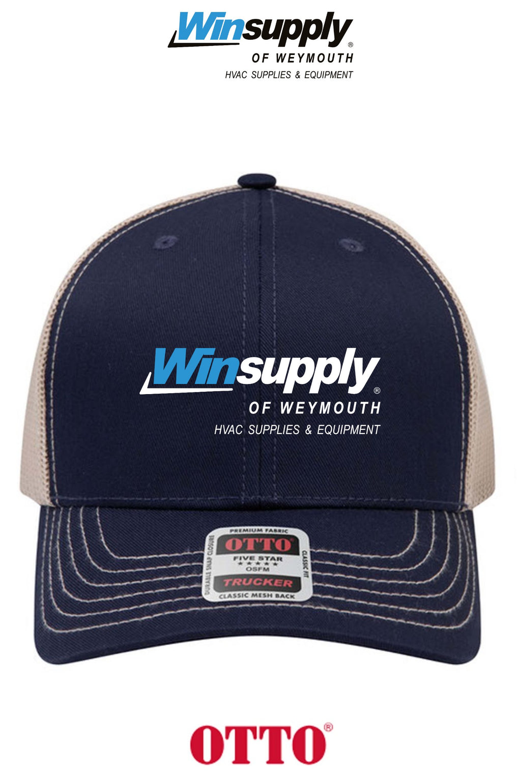 **BULK BUY SPECIAL** OTTO CAP® 6 Panel Mid Profile Mesh Back Trucker Hat - Winsupply of Weymouth