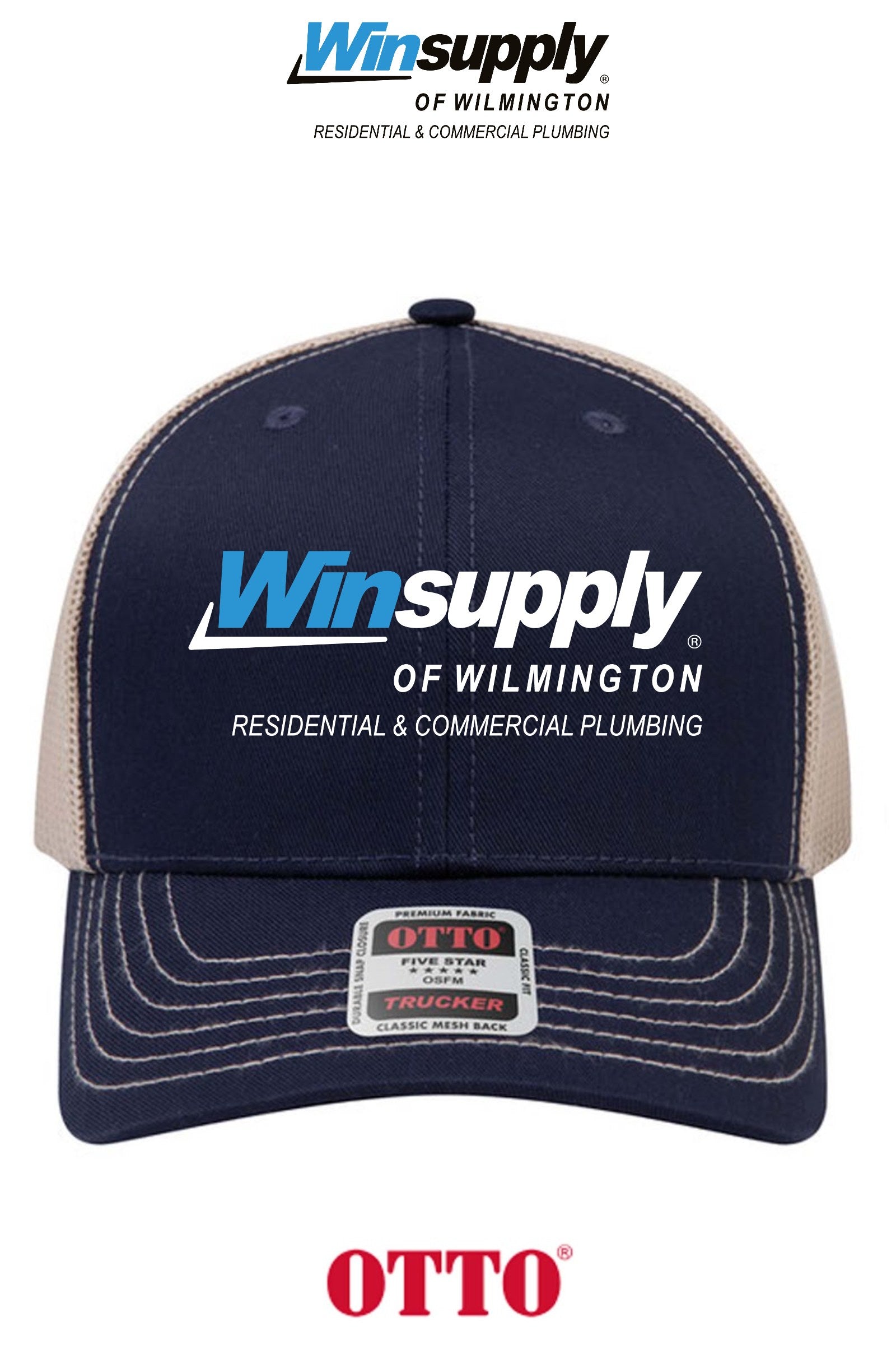 **BULK BUY SPECIAL** OTTO CAP® 6 Panel Mid Profile Mesh Back Trucker Hat - Winsupply of Wilmington