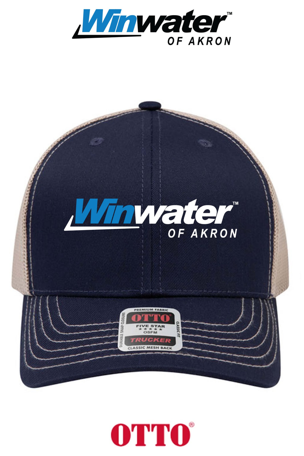 **BULK BUY SPECIAL** OTTO CAP® 6 Panel Mid Profile Mesh Back Trucker Hat - Winwater of Akron