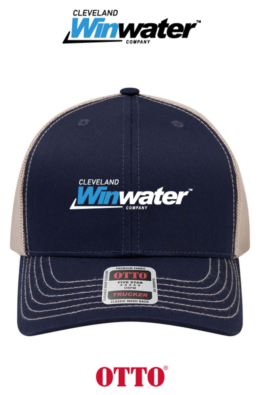 **BULK BUY SPECIAL** OTTO CAP® 6 Panel Mid Profile Mesh Back Trucker Hat - Winwater of Cleveland