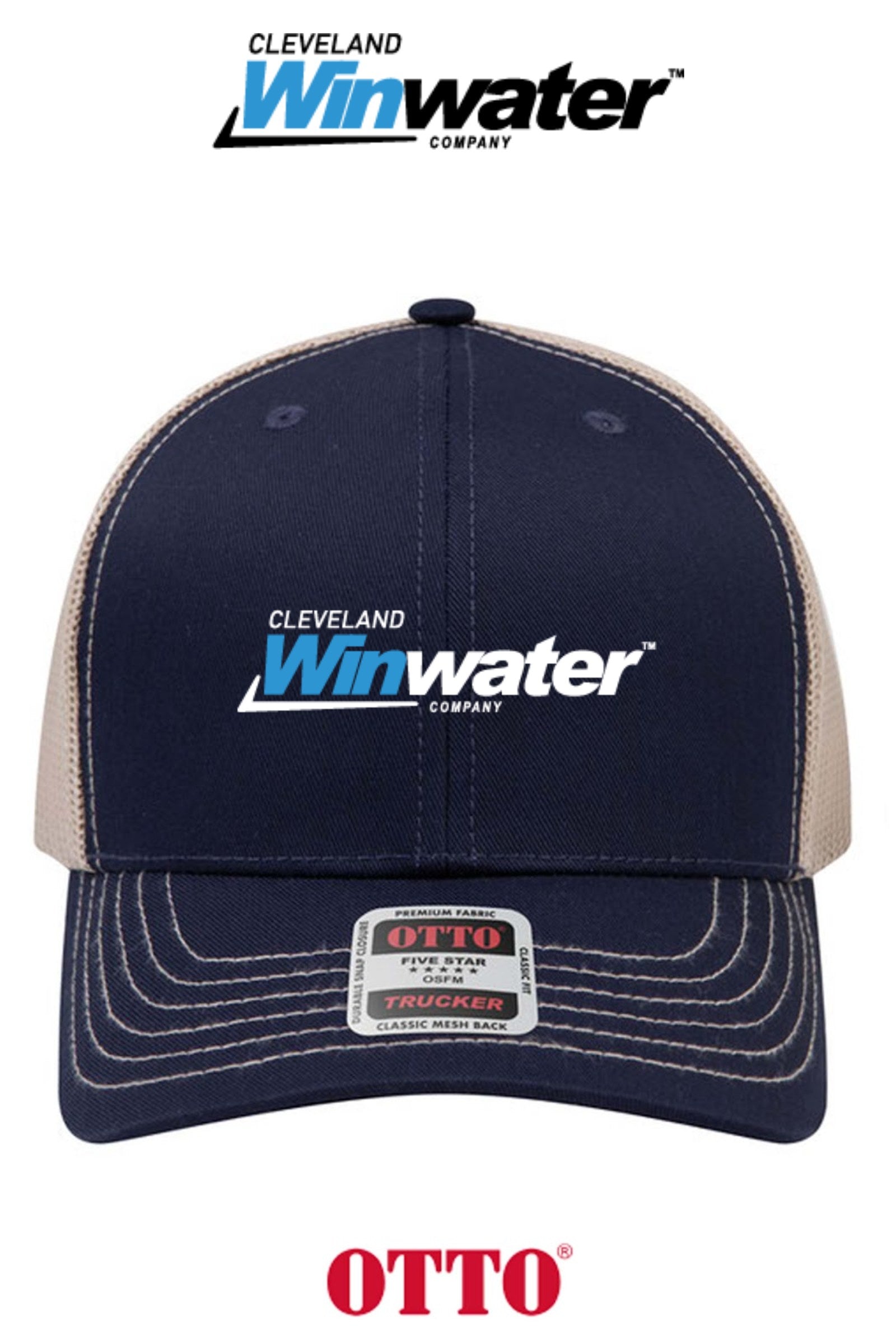 **BULK BUY SPECIAL** OTTO CAP® 6 Panel Mid Profile Mesh Back Trucker Hat - Winwater of Cleveland