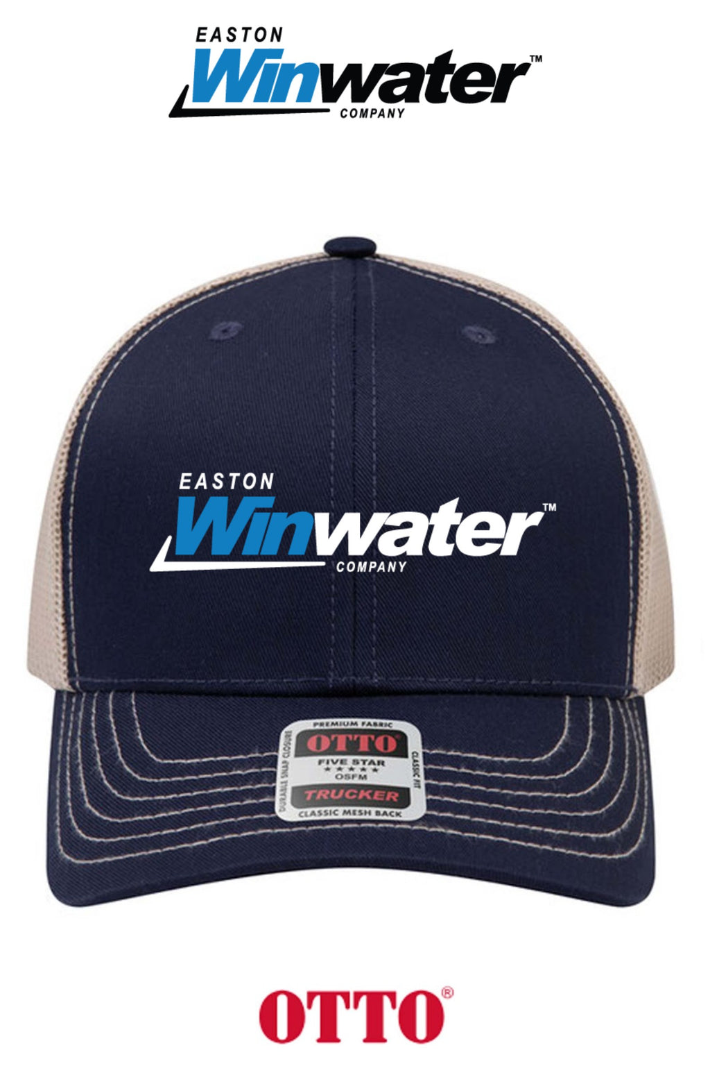 **BULK BUY SPECIAL** OTTO CAP® 6 Panel Mid Profile Mesh Back Trucker Hat - Easton Winwater
