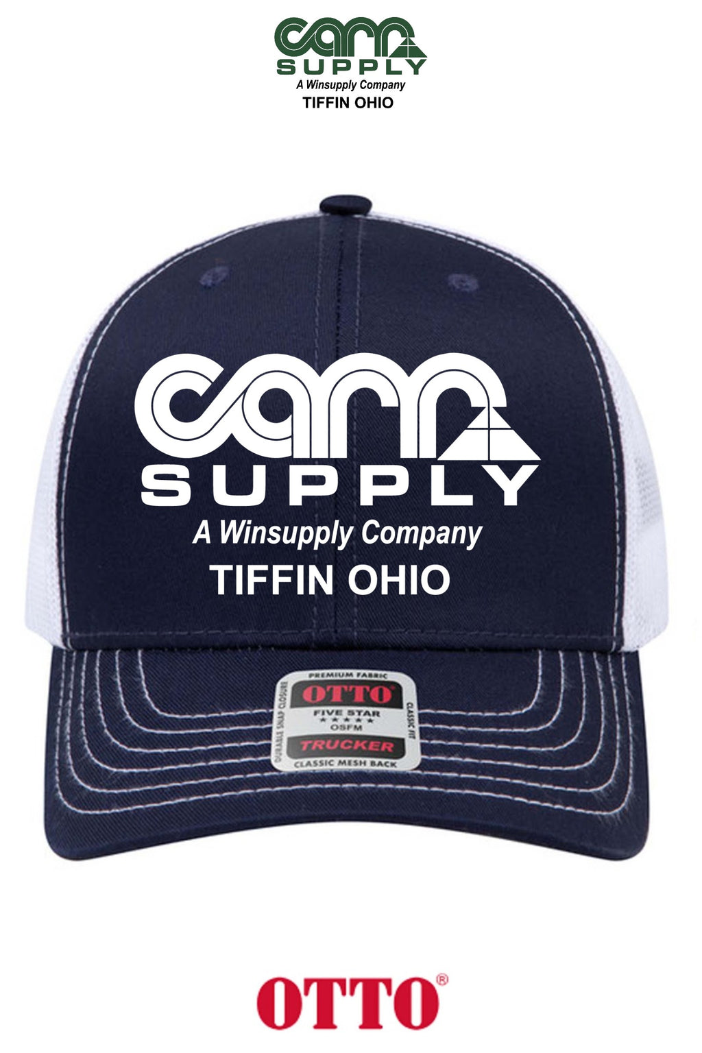 **BULK BUY SPECIAL** OTTO CAP® 6 Panel Mid Profile Mesh Back Trucker Hat - Carr Supply - Tiffin