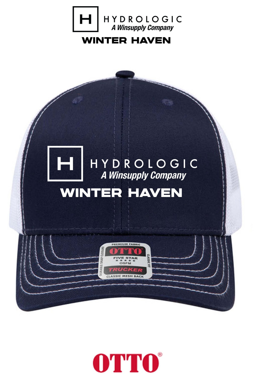 **BULK BUY SPECIAL** OTTO CAP® 6 Panel Mid Profile Mesh Back Trucker Hat - Winsupply of Winter Haven