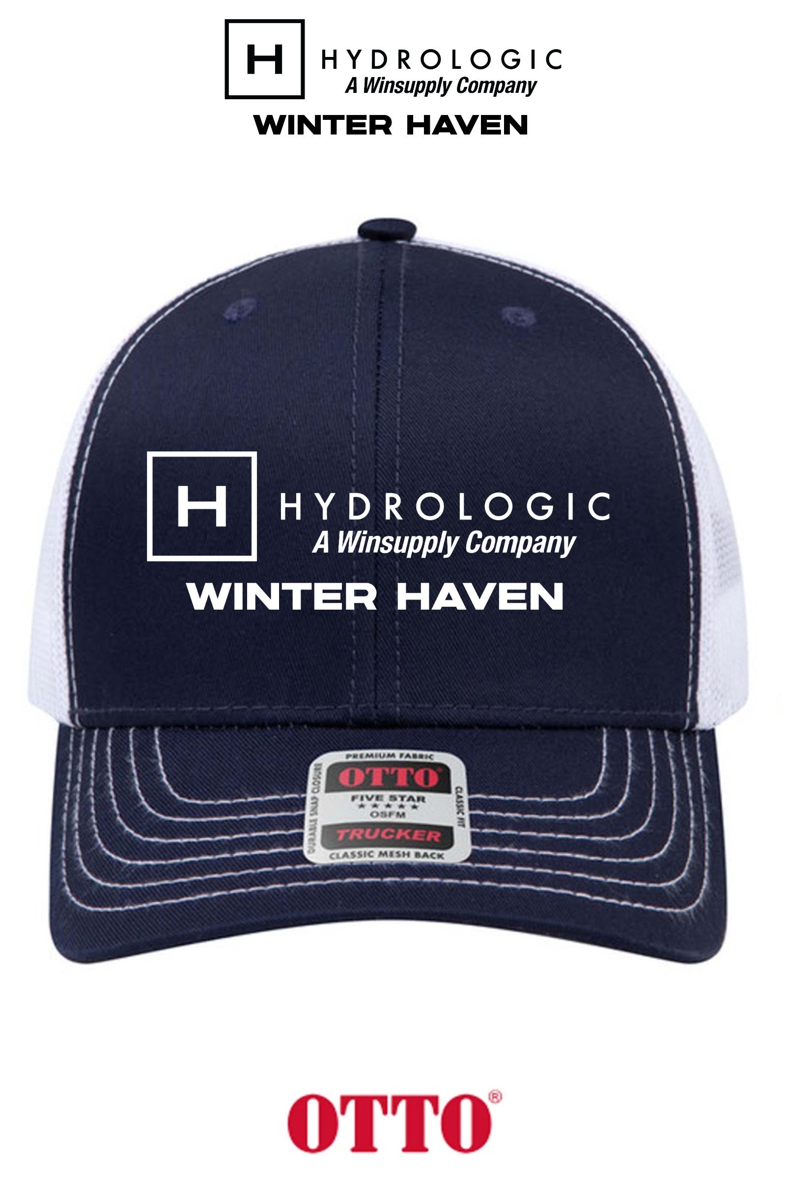 **BULK BUY SPECIAL** OTTO CAP® 6 Panel Mid Profile Mesh Back Trucker Hat - Winsupply of Winter Haven