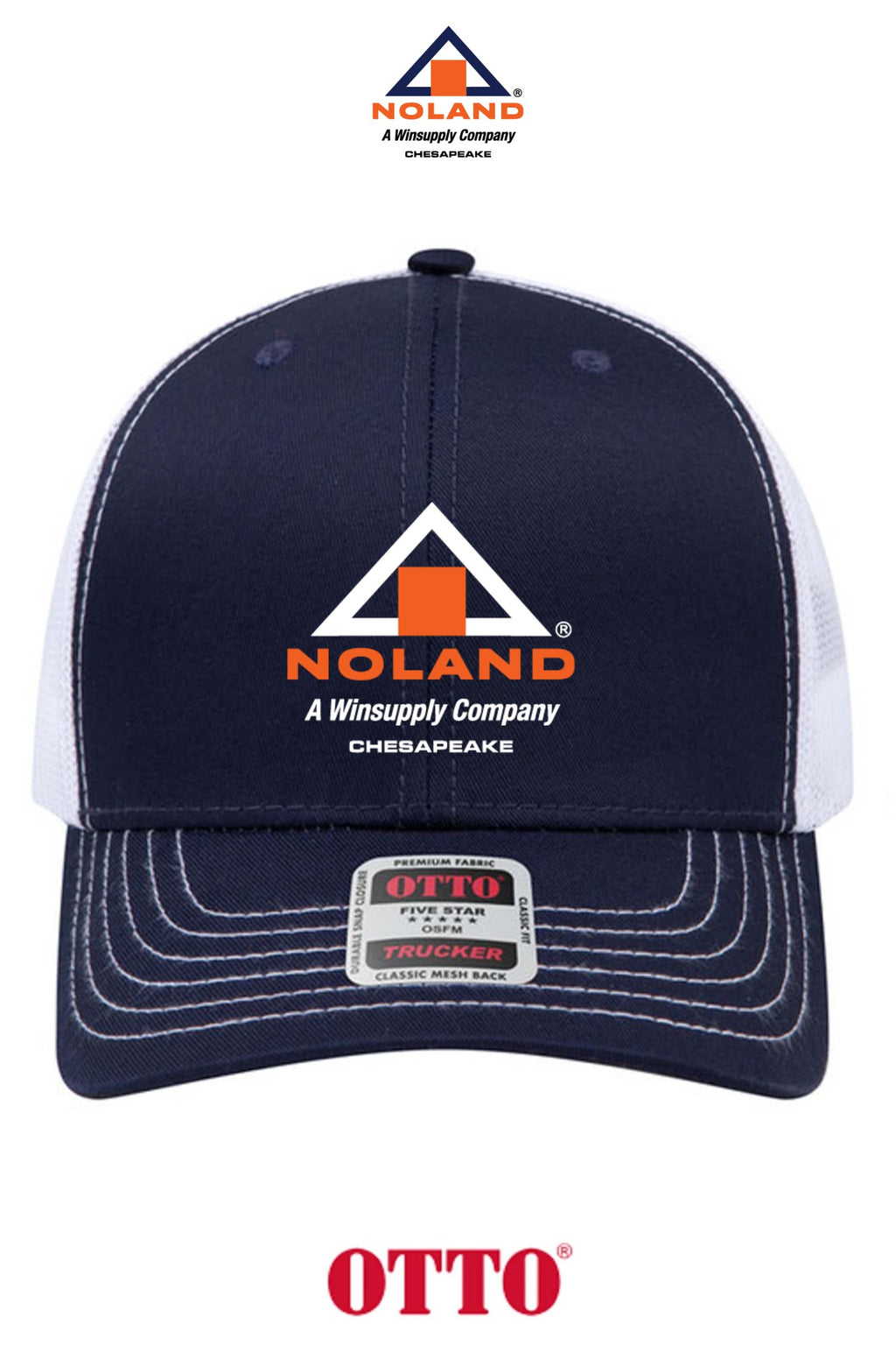 **BULK BUY SPECIAL** OTTO CAP® 6 Panel Mid Profile Mesh Back Trucker Hat - Noland Company Chesapeake