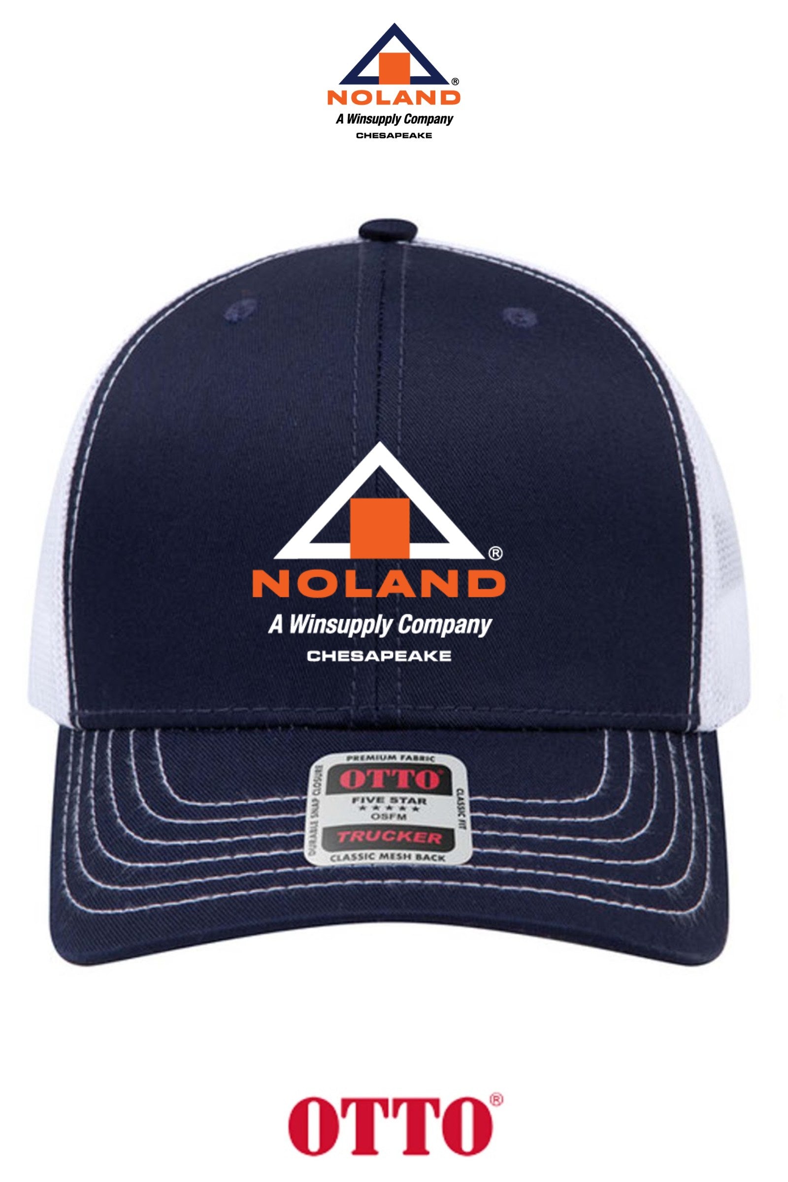 **BULK BUY SPECIAL** OTTO CAP® 6 Panel Mid Profile Mesh Back Trucker Hat - Noland Company Chesapeake