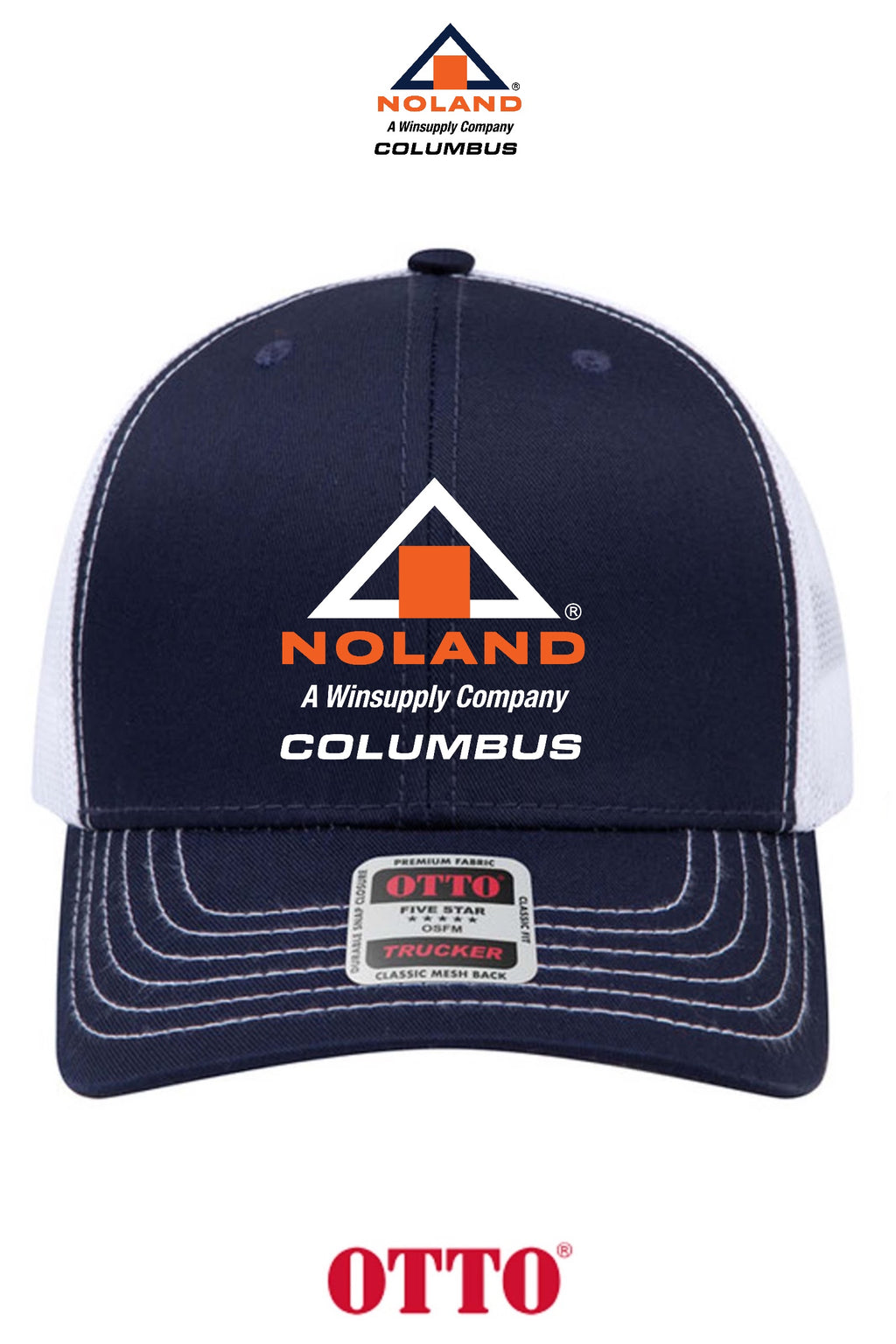**BULK BUY SPECIAL** OTTO CAP® 6 Panel Mid Profile Mesh Back Trucker Hat - Columbus Noland