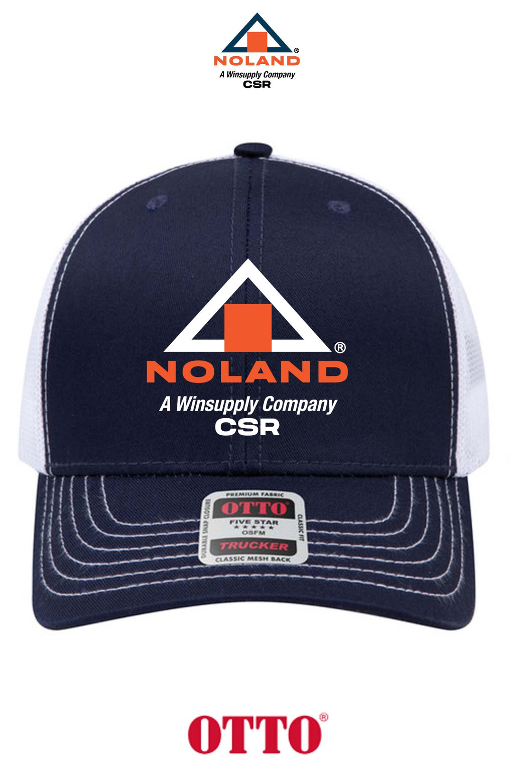 **BULK BUY SPECIAL** OTTO CAP® 6 Panel Mid Profile Mesh Back Trucker Hat - Noland CSR