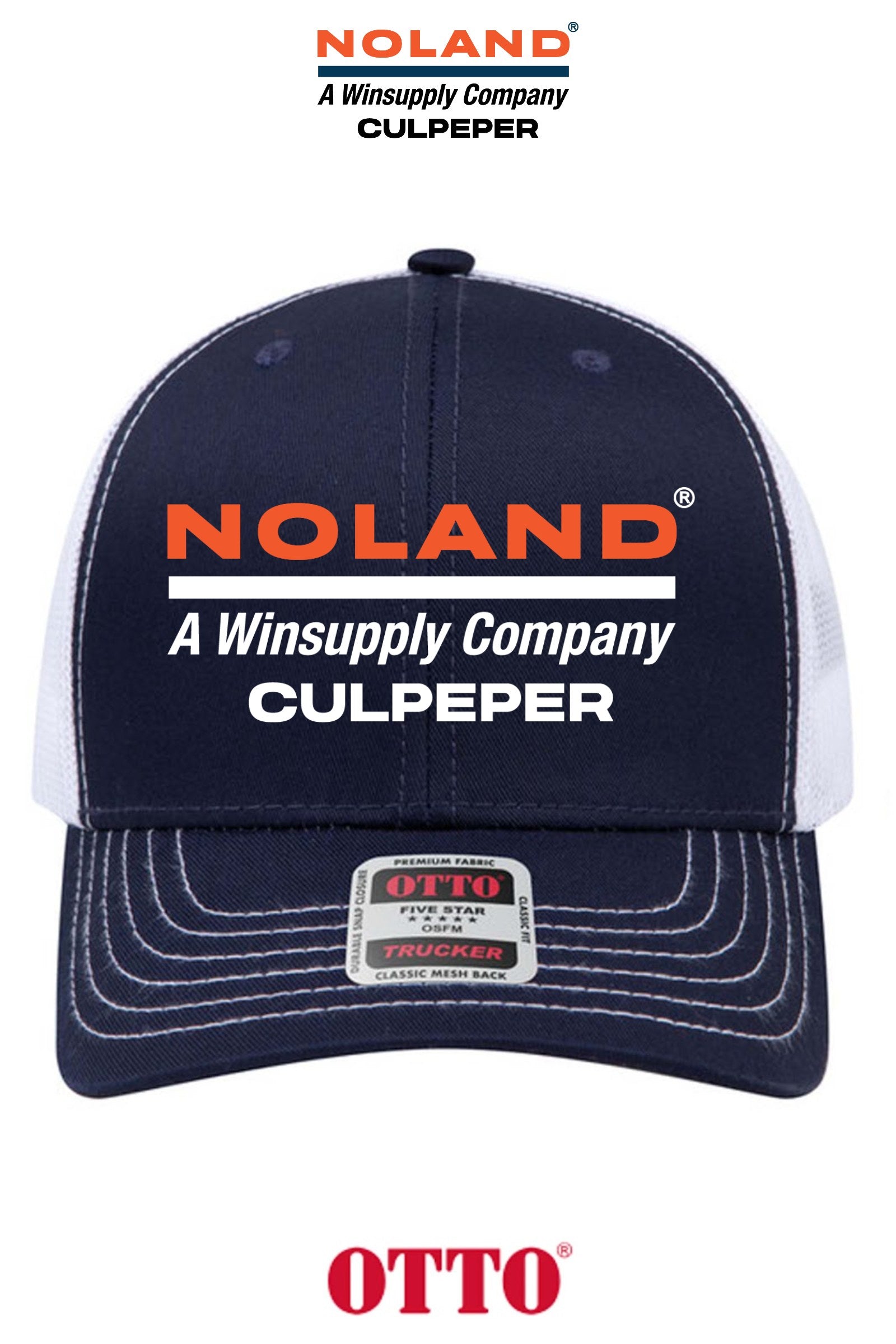 **BULK BUY SPECIAL** OTTO CAP® 6 Panel Mid Profile Mesh Back Trucker Hat - Culpeper Noland