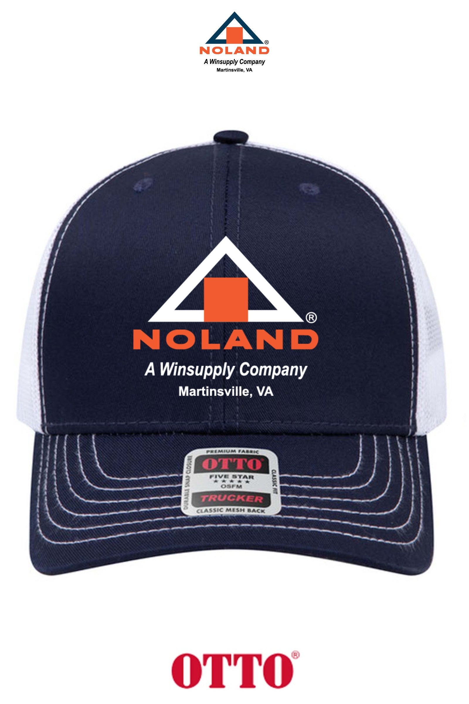 **BULK BUY SPECIAL** OTTO CAP® 6 Panel Mid Profile Mesh Back Trucker Hat - Martinsville Noland