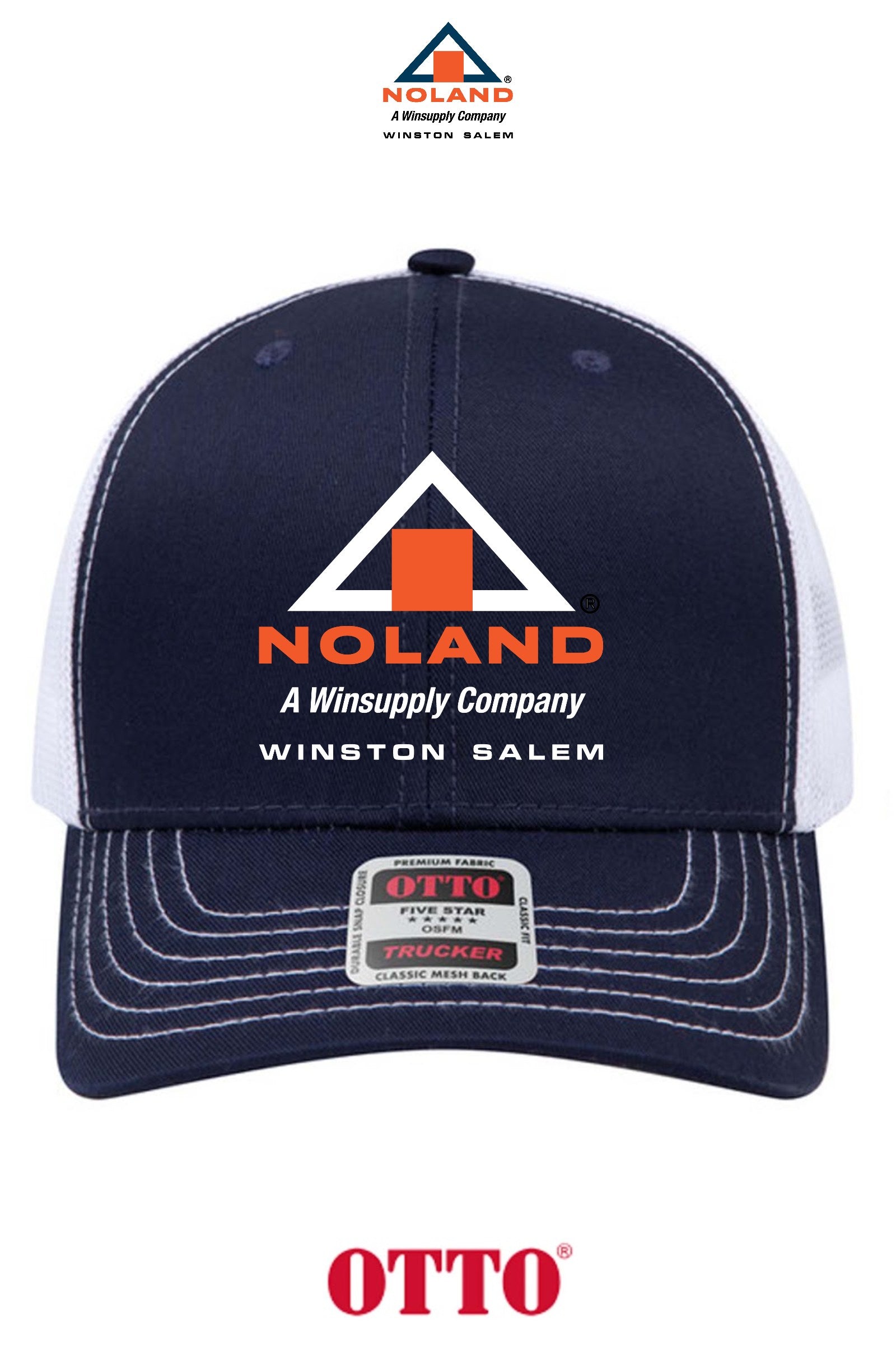 **BULK BUY SPECIAL** OTTO CAP® 6 Panel Mid Profile Mesh Back Trucker Hat - Winston Salem Noland