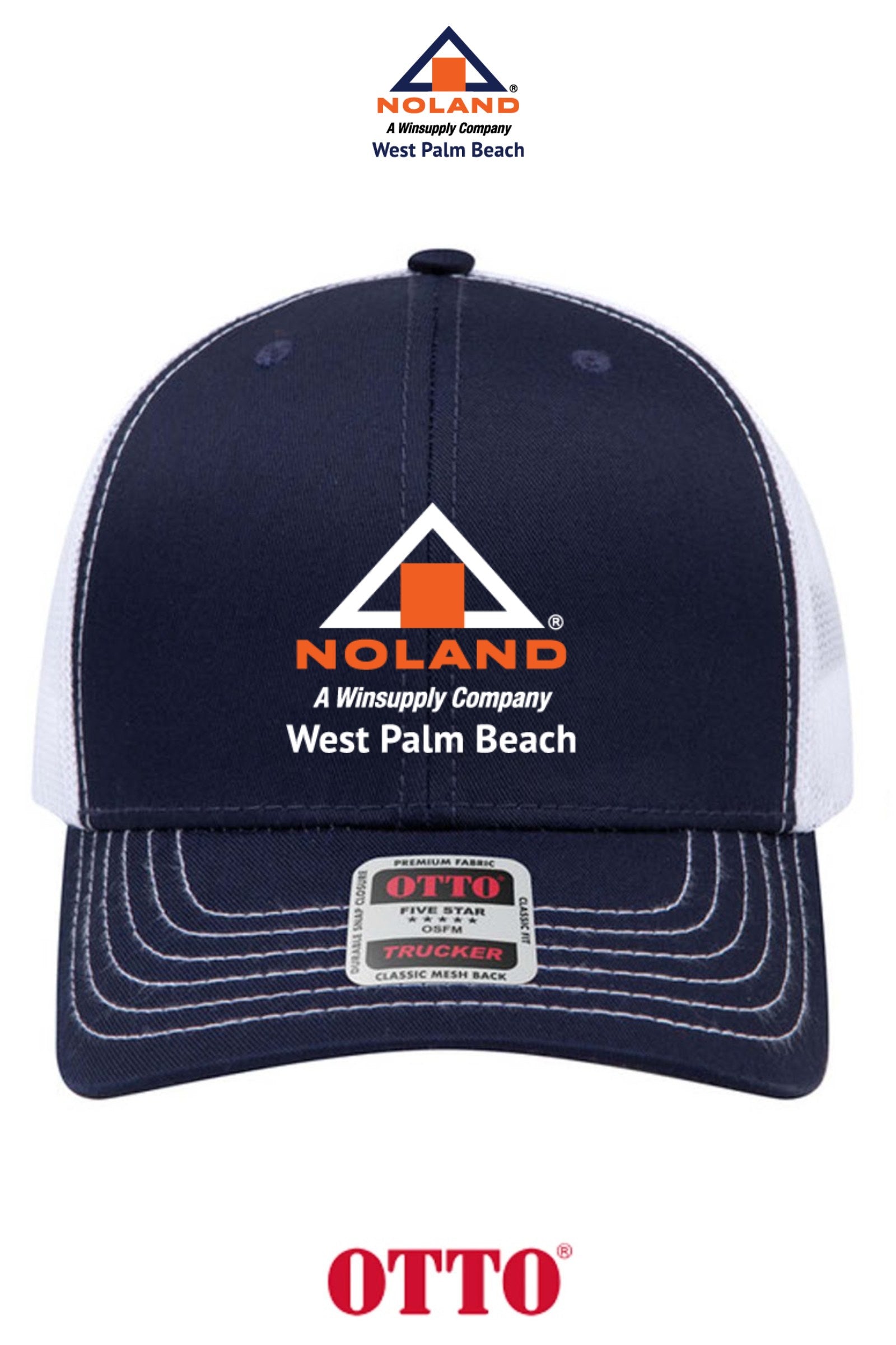 **BULK BUY SPECIAL** OTTO CAP® 6 Panel Mid Profile Mesh Back Trucker Hat - Noland West Palm Beach