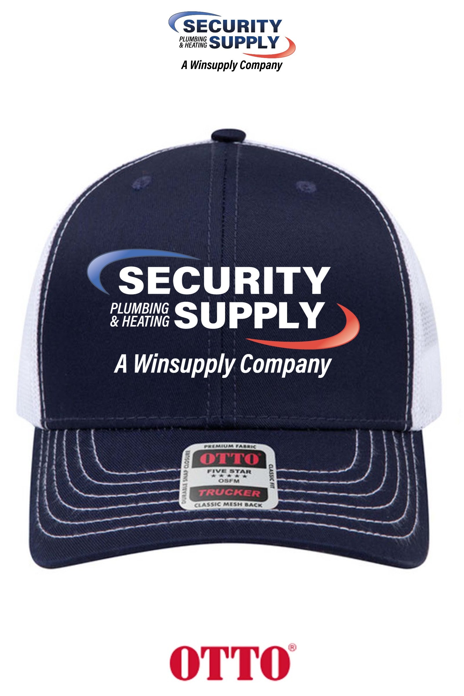 **BULK BUY SPECIAL** OTTO CAP® 6 Panel Mid Profile Mesh Back Trucker Hat - SPHS Watertown
