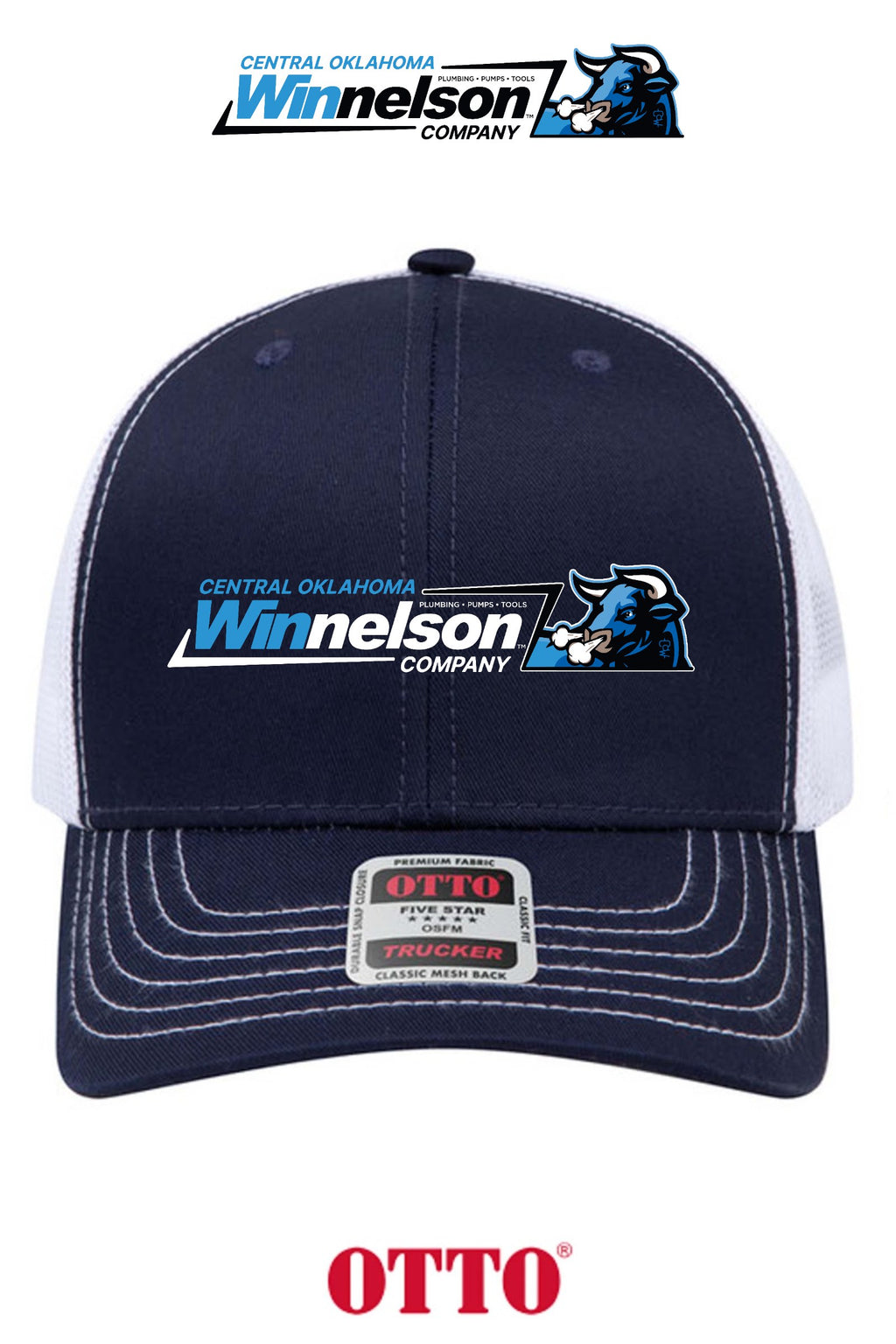 **BULK BUY SPECIAL** OTTO CAP® 6 Panel Mid Profile Mesh Back Trucker Hat - Winnelson Central Oklahoma