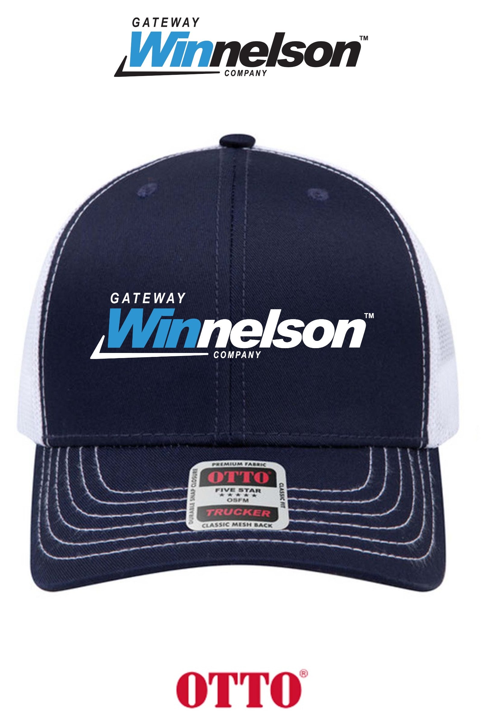 **BULK BUY SPECIAL** OTTO CAP® 6 Panel Mid Profile Mesh Back Trucker Hat - Gateway Winnelson