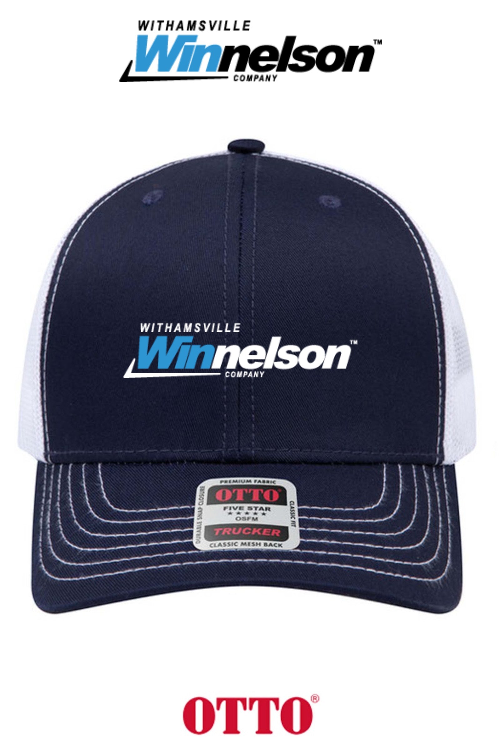 **BULK BUY SPECIAL** OTTO CAP® 6 Panel Mid Profile Mesh Back Trucker Hat - Withamsville Winnelson