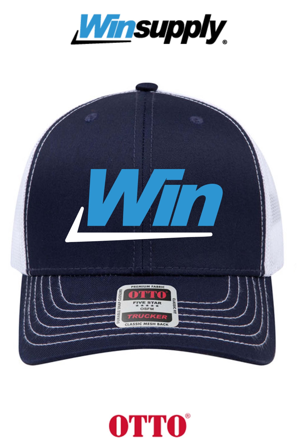 **BULK BUY SPECIAL** OTTO CAP® 6 Panel Mid Profile Mesh Back Trucker Hat - Winsupply INC.