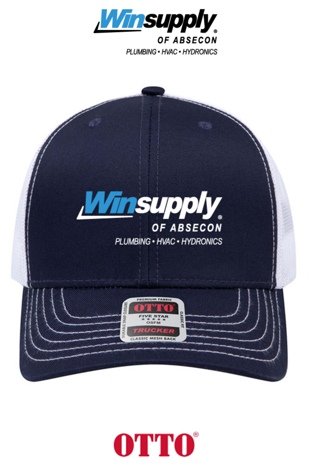 **BULK BUY SPECIAL** OTTO CAP® 6 Panel Mid Profile Mesh Back Trucker Hat - Winsupply of Absecon