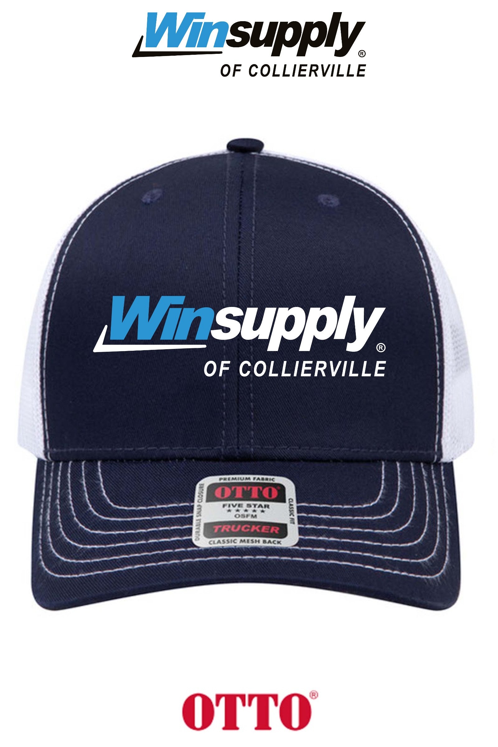 **BULK BUY SPECIAL** OTTO CAP® 6 Panel Mid Profile Mesh Back Trucker Hat - Winston Salem Noland