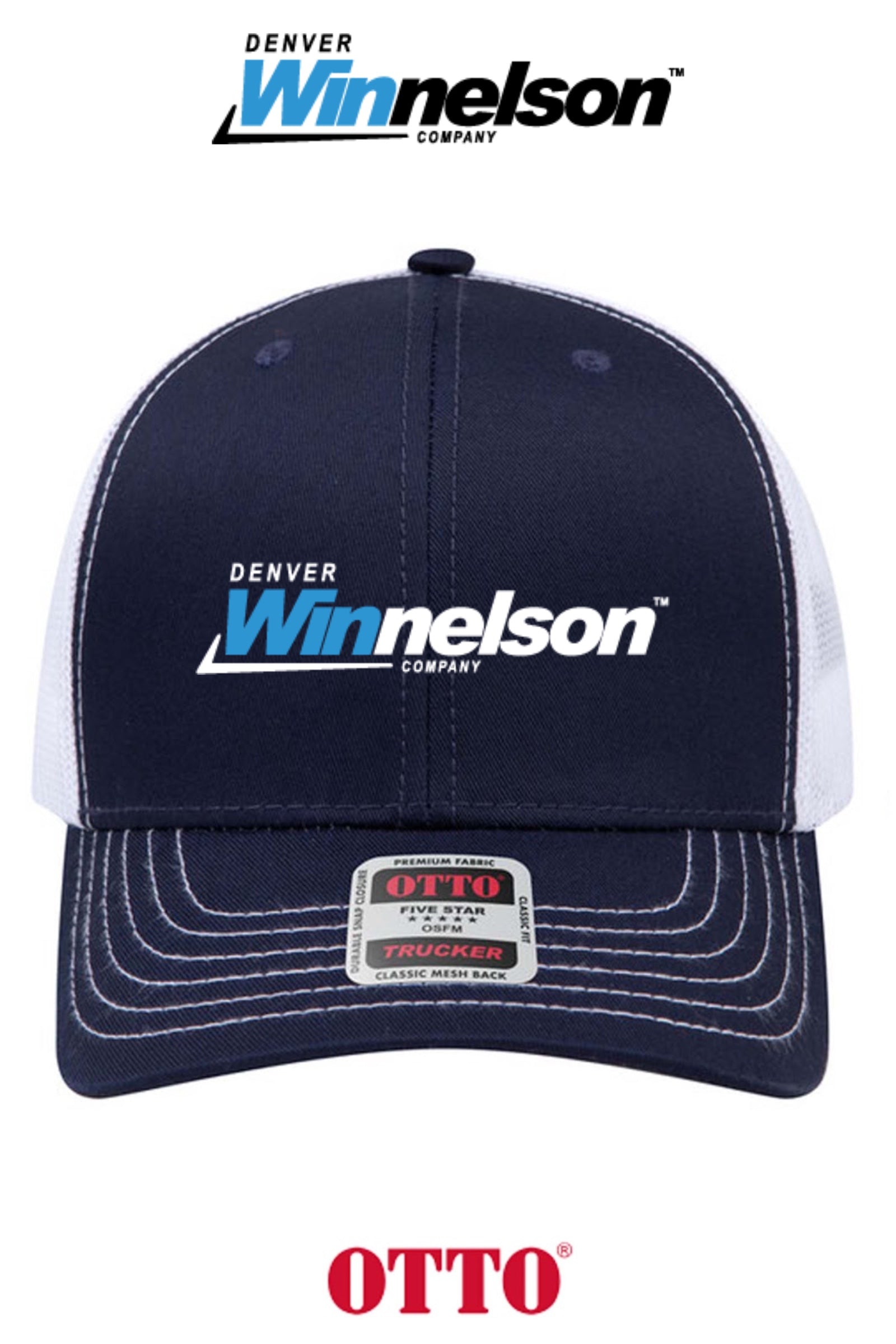 **BULK BUY SPECIAL** OTTO CAP® 6 Panel Mid Profile Mesh Back Trucker Hat - Denver Winnelson