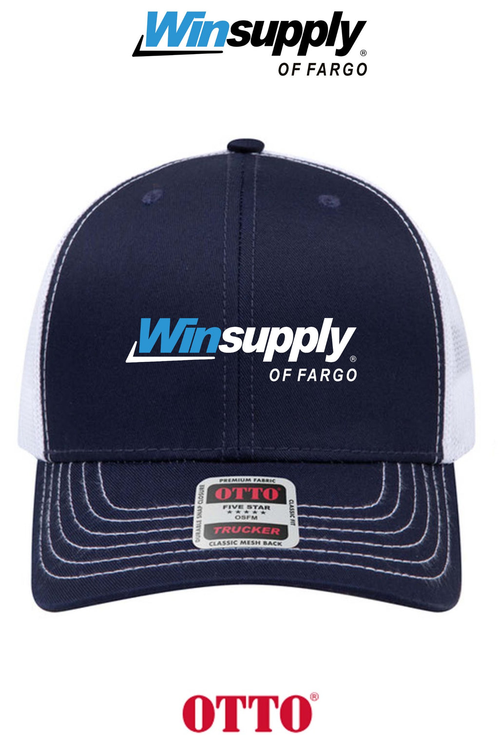 **BULK BUY SPECIAL** OTTO CAP® 6 Panel Mid Profile Mesh Back Trucker Hat - Winsupply of Fargo