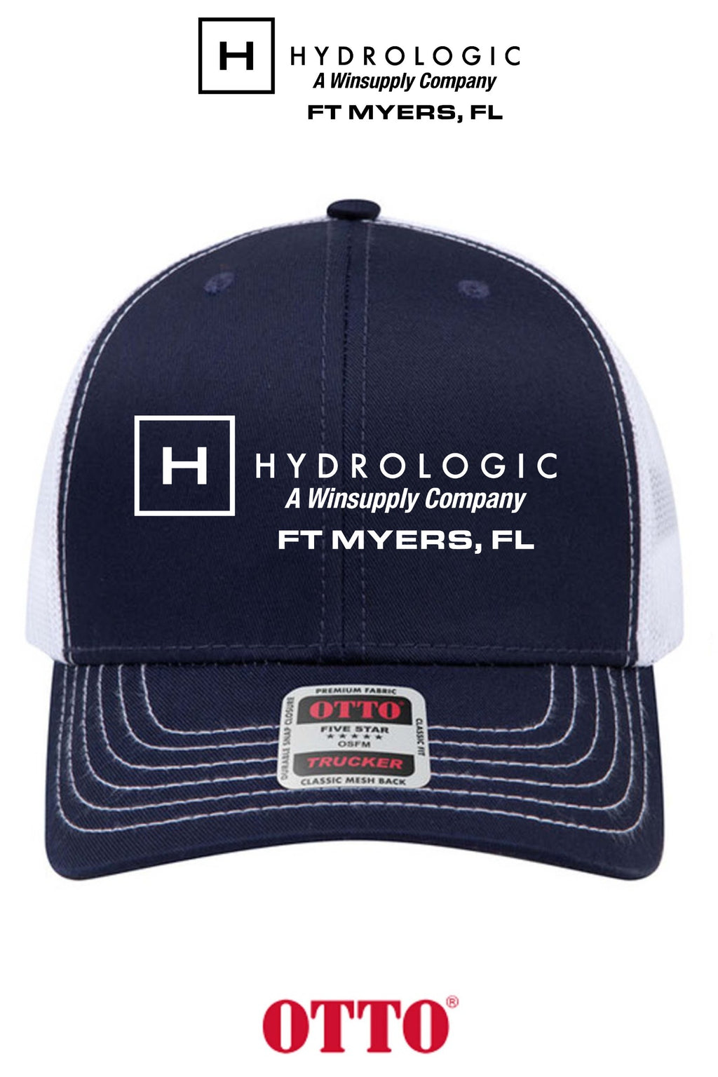 **BULK BUY SPECIAL** OTTO CAP® 6 Panel Mid Profile Mesh Back Trucker Hat - Winsupply Ft Myers FL Co.