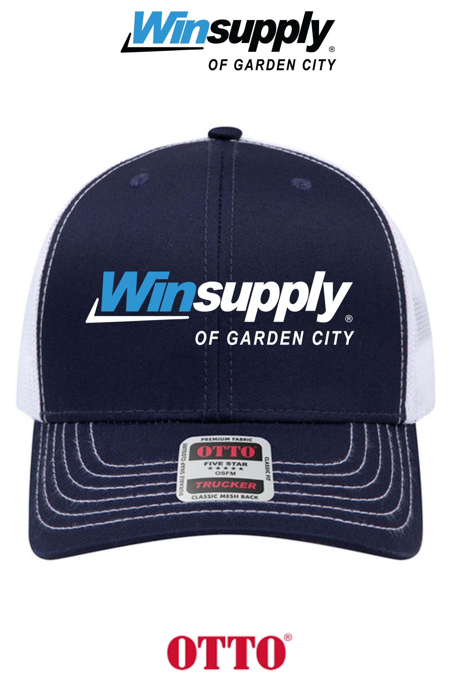 **BULK BUY SPECIAL** OTTO CAP® 6 Panel Mid Profile Mesh Back Trucker Hat - Winsupply Garden City KS Co.