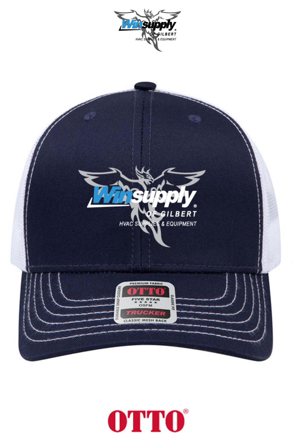 **BULK BUY SPECIAL** OTTO CAP® 6 Panel Mid Profile Mesh Back Trucker Hat - Winsupply of Gilbert